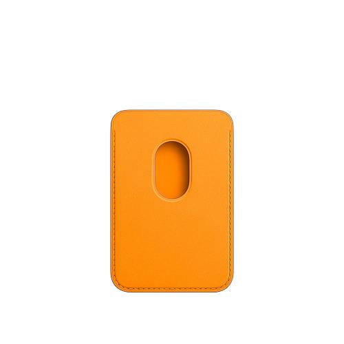Чехол для смартфона MagSafe для iPhone, кожа, «золотой апельсин»